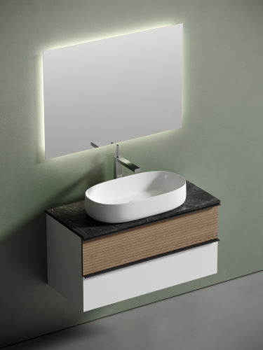 Столешница Sancos TT100A1X 100х46 накладная цвет черный - фото 3